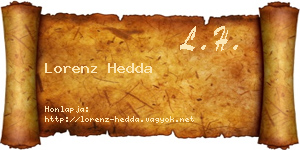 Lorenz Hedda névjegykártya